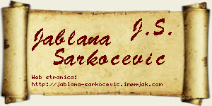 Jablana Šarkoćević vizit kartica